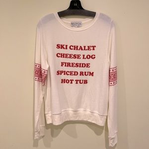 WildFox Ski List Baggy Beach Jumper Sweater small nwot